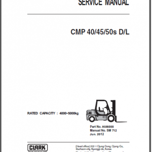 CLARK CMP 40/45/50S D/L SERVICE MANUAL