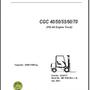 CLARK CGC 40/50/55/60/70 SERVICE MANUAL