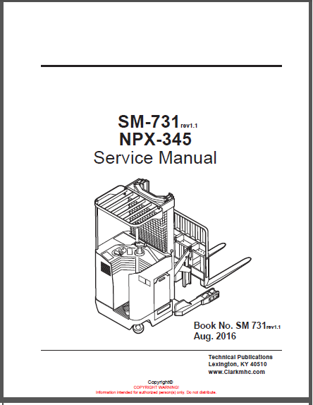 CLARK SM-731/NPX345 SERVICE MANUAL