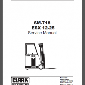CLARK SM-718/ESX 12-25 SERVICE MANUAL