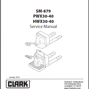 CLARK SM-879/PWX30-40/HWX30-40 SERVICE MANUAL