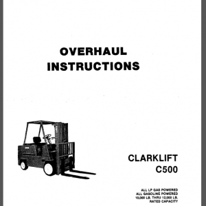 CLARK C500 OVERHAUL MANUAL