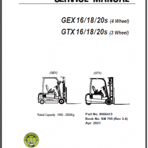 CLARK GEX16/18/20S - GTX16/18/20S SERVICE MANUAL