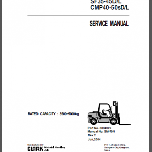 CLARK SF35-45D/L - CMP40-50sD/L SERVICE MANUAL