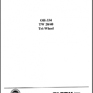 CLARK OH-334/TW 20/40 SERVICE MANUAL