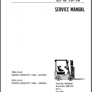 CLARK TMG12-25/TMG13-20X/EPG 15-18 SERVICE MANUAL