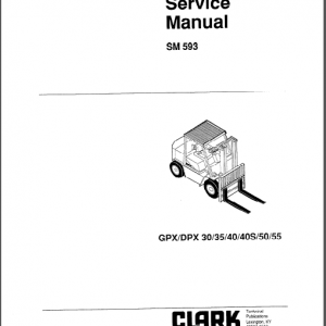 CLARK SM 593 SERVICE MANUAL