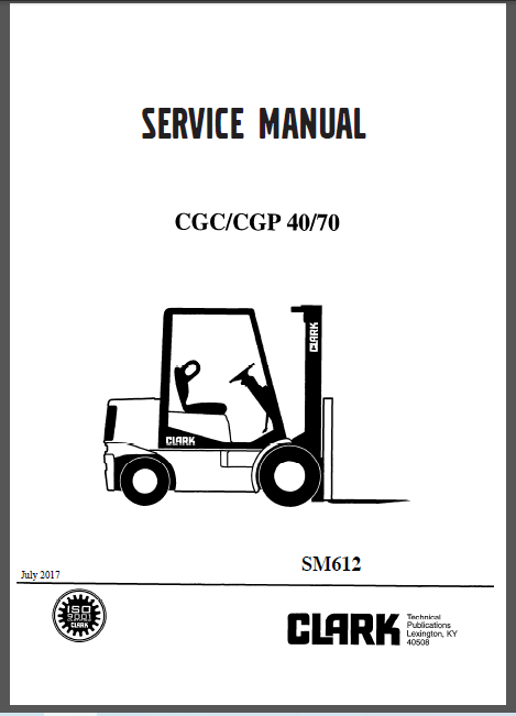 CLARK CGC/CGP 40/70 SERVICE MANUAL