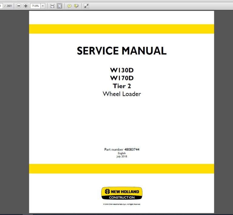 New Holland Service Manual PDF