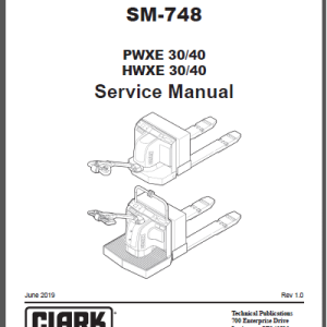 CLARK SM-748, PWXE30/40, HWXE30/40 SERVICE MANUAL