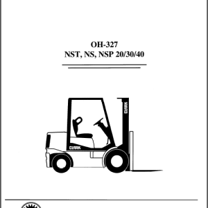 CLARK OH-327, NST, NS, NSP 20/30/40 SERVICE MANUAL