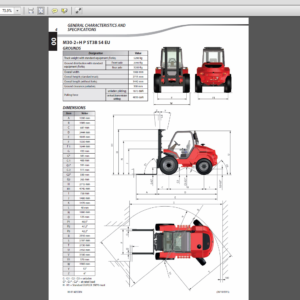 Manitou Forklift Service, Repair, Parts and Operators Manual DVD