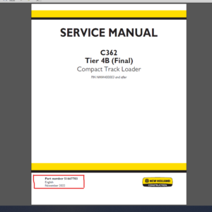 New Holland Service Manual Australia and New Zealand (New Models)