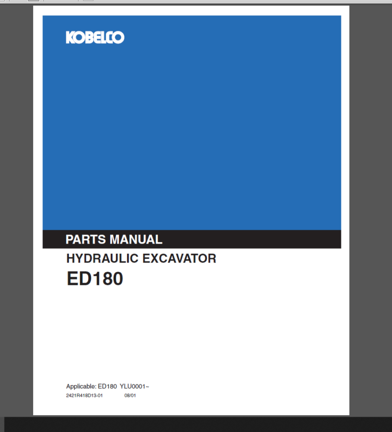 KOBELCO PARTS MANUAL PDF DVD