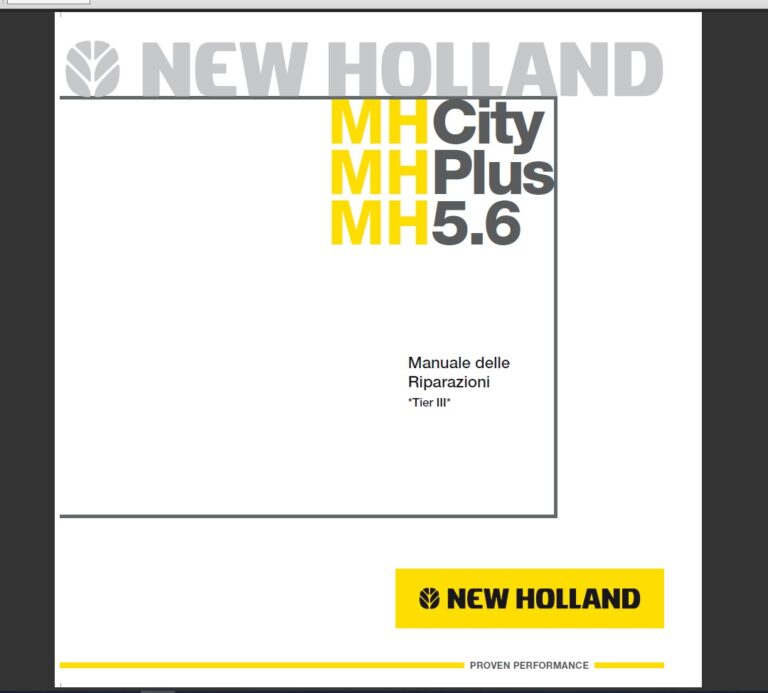 New Holland Service Manual ITALIAN machinecatalogic.com