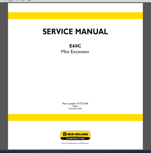 New Holland Service Manual Australia and New Zealand