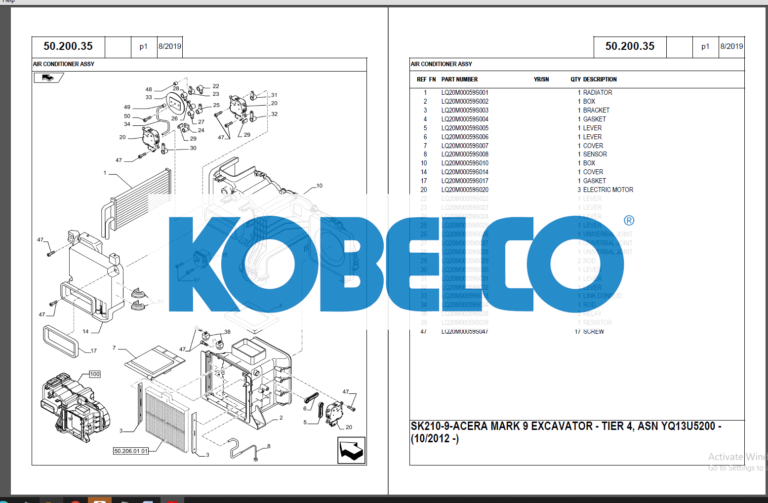 KOBELCO PARTS MANUAL PDF DVD