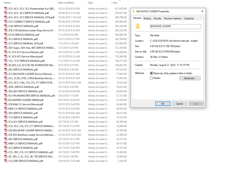 JCB BACKHOE LOADER SERVICE MANUAL PDF DVD