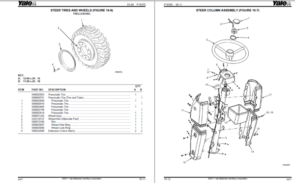 Yale Forklift Parts Manual PDF DVD 45.3 GB