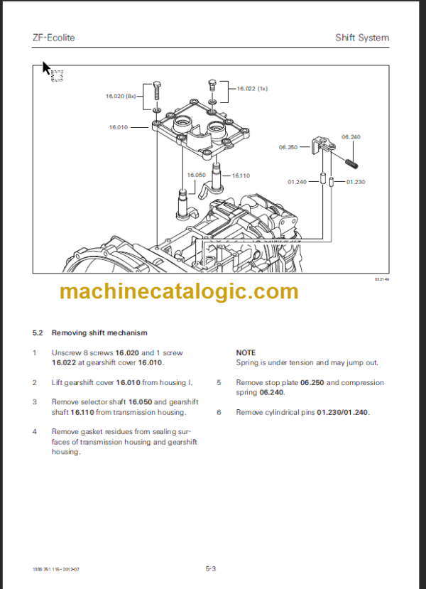 NAVISTAR ZF ECOLITE 5 S 400V REPAIR MANUAL