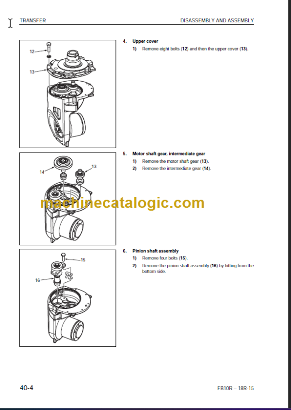 KOMATSU FB10RL(F) 13RL(F)15 SHOP MANUAL