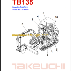 TAKEUCHI TB135 BG4Z010 PARTS MANUAL