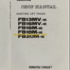 KOMATSU FB16M(V)-1E SHOP MANUAL