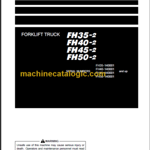 KOMATSU FH40-2 FH45-2 OPERATION MANUAL