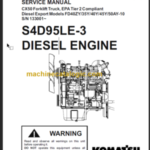 KOMATSU S4D95LE-3E SERVICE MANUAL