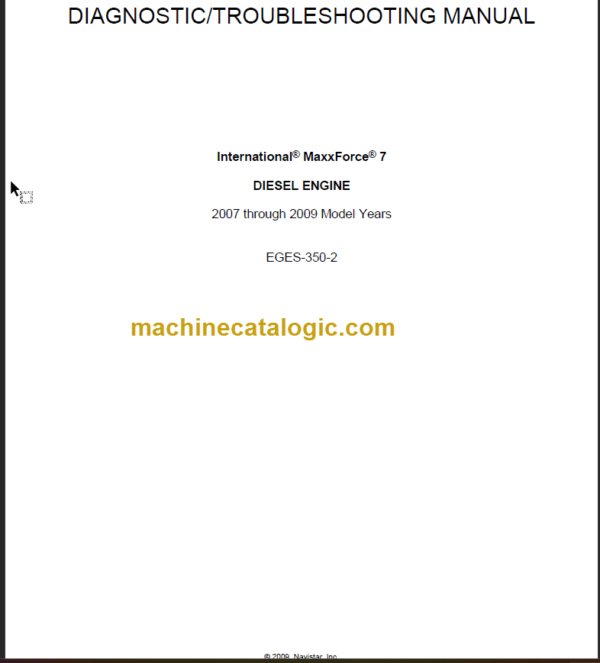 NAVISTAR MAXXFORCE7 EGES3502 DIAGNOSTIC MANUAL