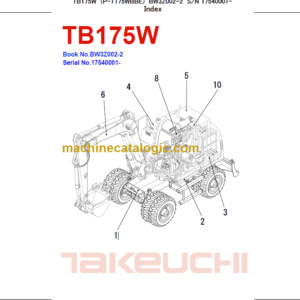 TAKEUCHI TB175W Hydraulic Excavator Parts Manual