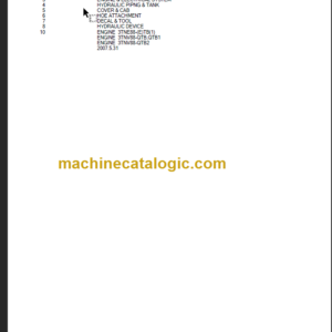 TAKEUCHI TB135 BG4Z010 PARTS MANUAL