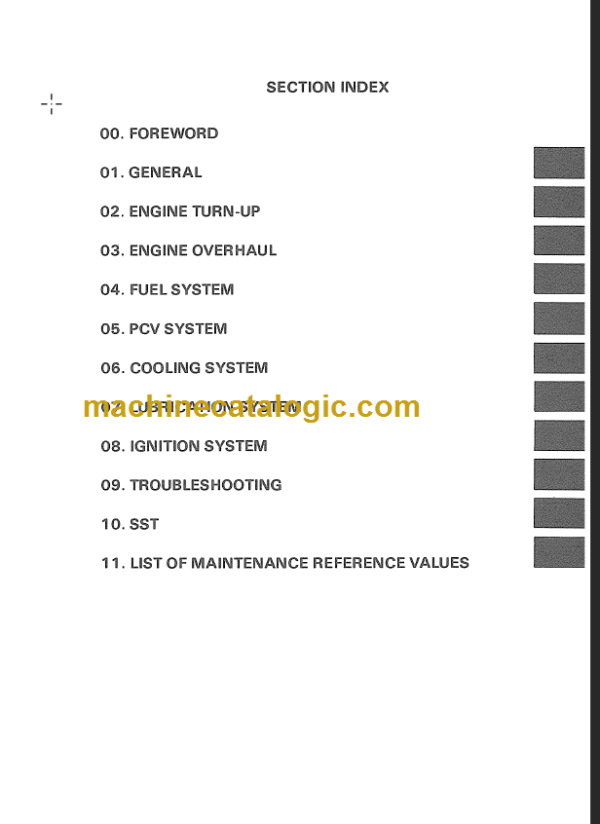 KOMATSU 4P GASOLINE ENGINE SHOP MANUAL