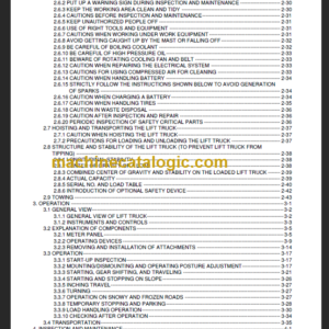 KOMATSU FG10 15 18 20 25 OPERATION MANUAL