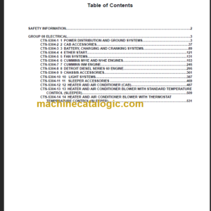 NAVISTAR 9800 MODEL TRUCK SERVICE MANUAL