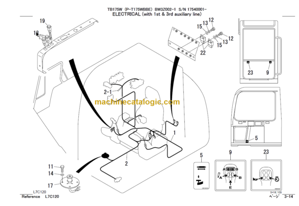 TAKEUCHI TB175W Hydraulic Excavator Parts Manual