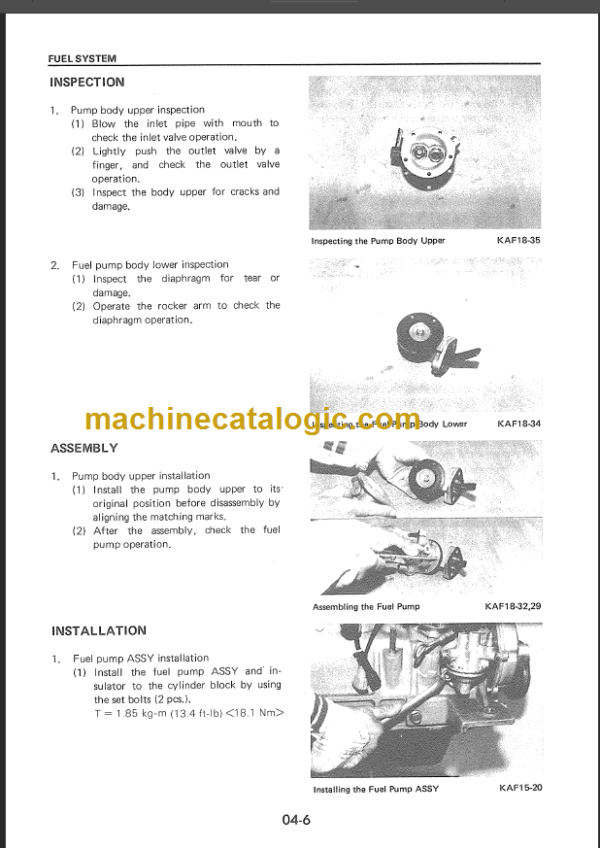 KOMATSU 4P GASOLINE ENGINE SHOP MANUAL