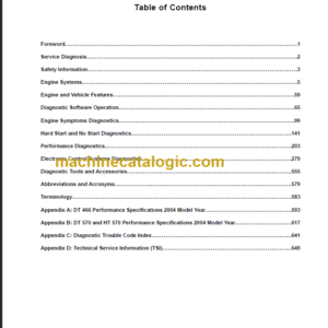 NAVISTAR DT466-DT570-HT570 DIAGNOSTIC MANUAL