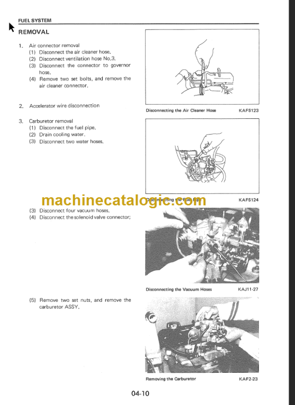 KOMATSU 4P GASOLINE ENGINE SHOP MANUAL