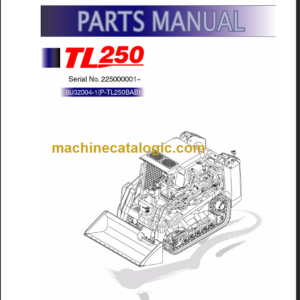 TAKEUCHI TL250 BU3Z004-1 PARTS MANUAL