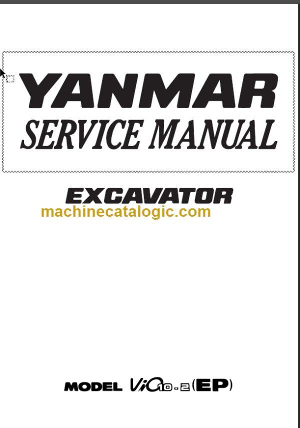 YANMAR VIO10-2 SERVICE MANUAL