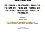 KOMATSU FB13M-2R FB15M-2R PARTS CATALOGUE
