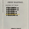 KOMATSU FB18M-1E SHOP MANUAL