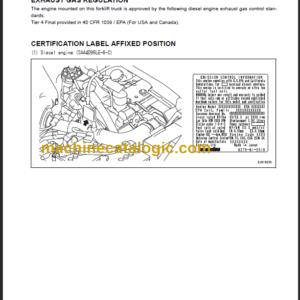 KOMATSU FH50-2 OPERATION AND MAINTENANCE MANUAL