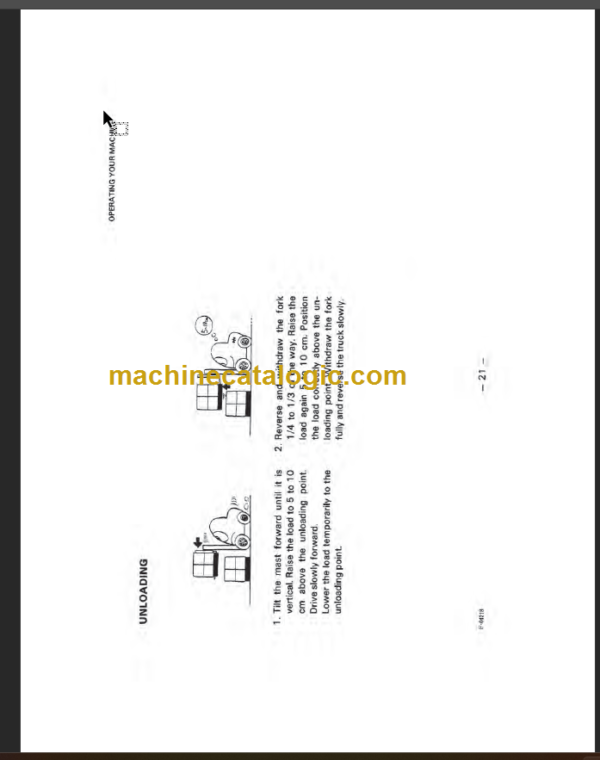 KOMATSU FD20 25 30 35 40 45-4 OPERATION MANUAL