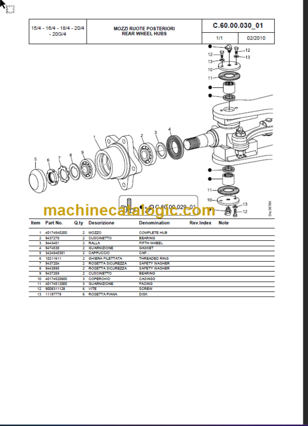 KOMATSU FB13M-2R FB15M-2R PARTS CATALOGUE