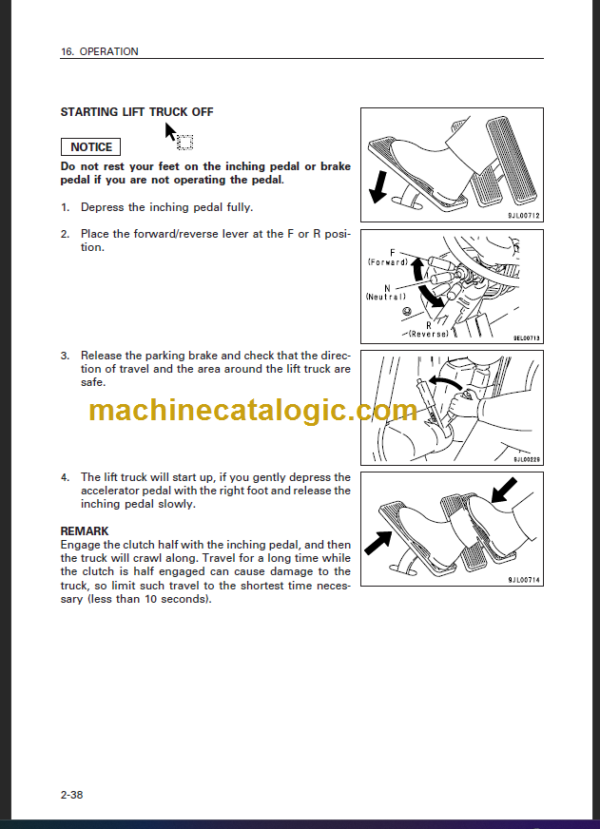 KOMATSU FD100 FD115-7 FD135 OPERATION MANUAL