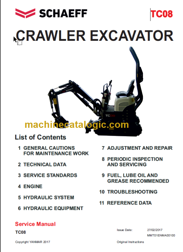 YANMAR TC08 SERVICE MANUAL