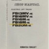 KOMATSU FB20M-1R SHOP MANUAL