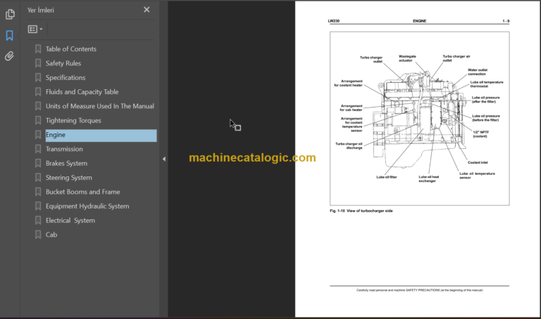 NEW HOLLAND LW230 REPAIR MANUAL